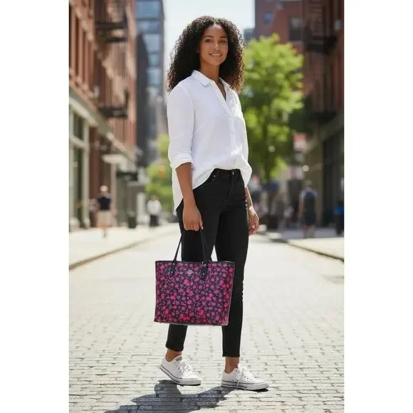 Coach F55862 Reversible City Tote Bag in Prairie Calico Print & Wristlet - Picture 14 of 14